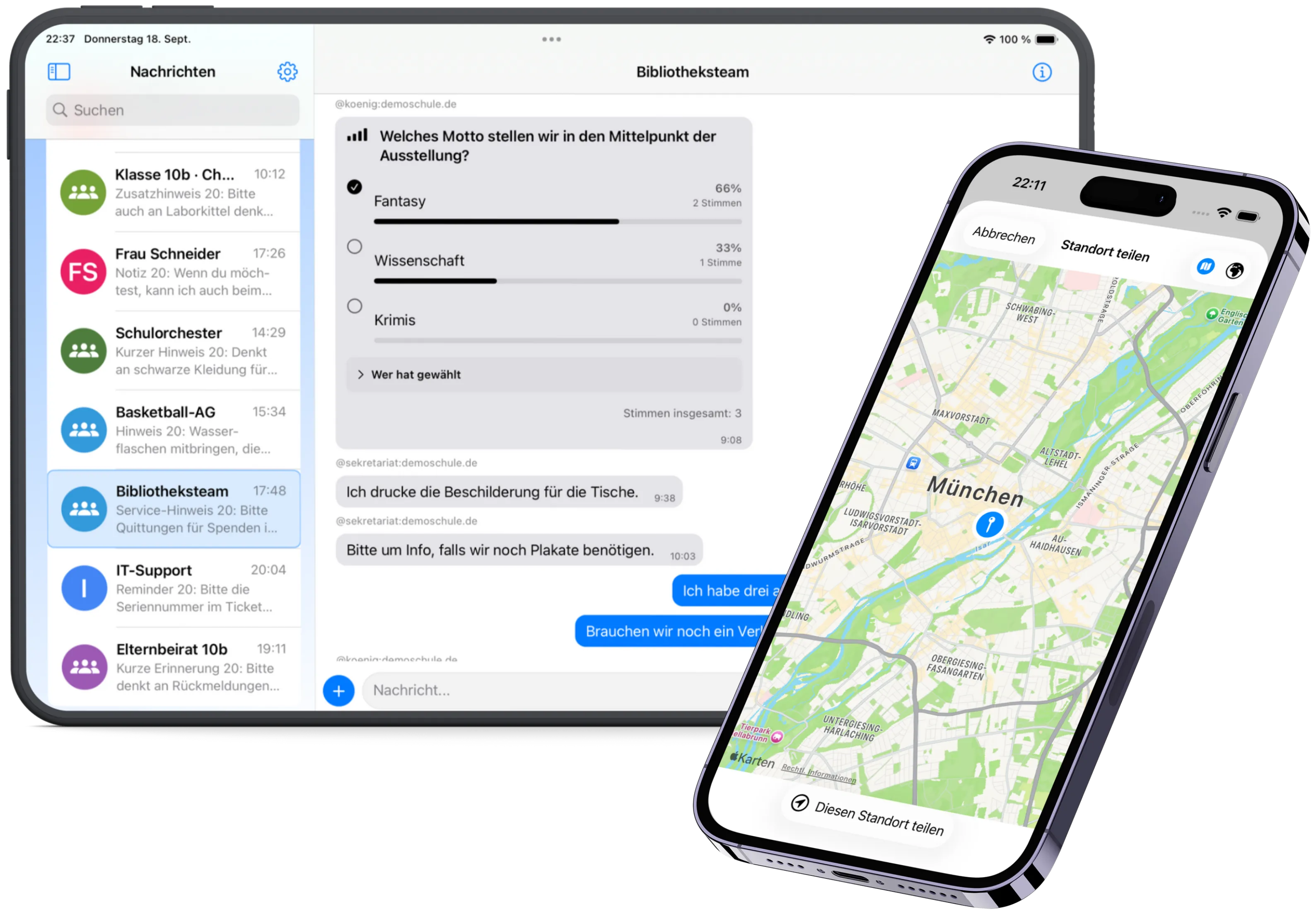 SchulMessenger App Übersicht